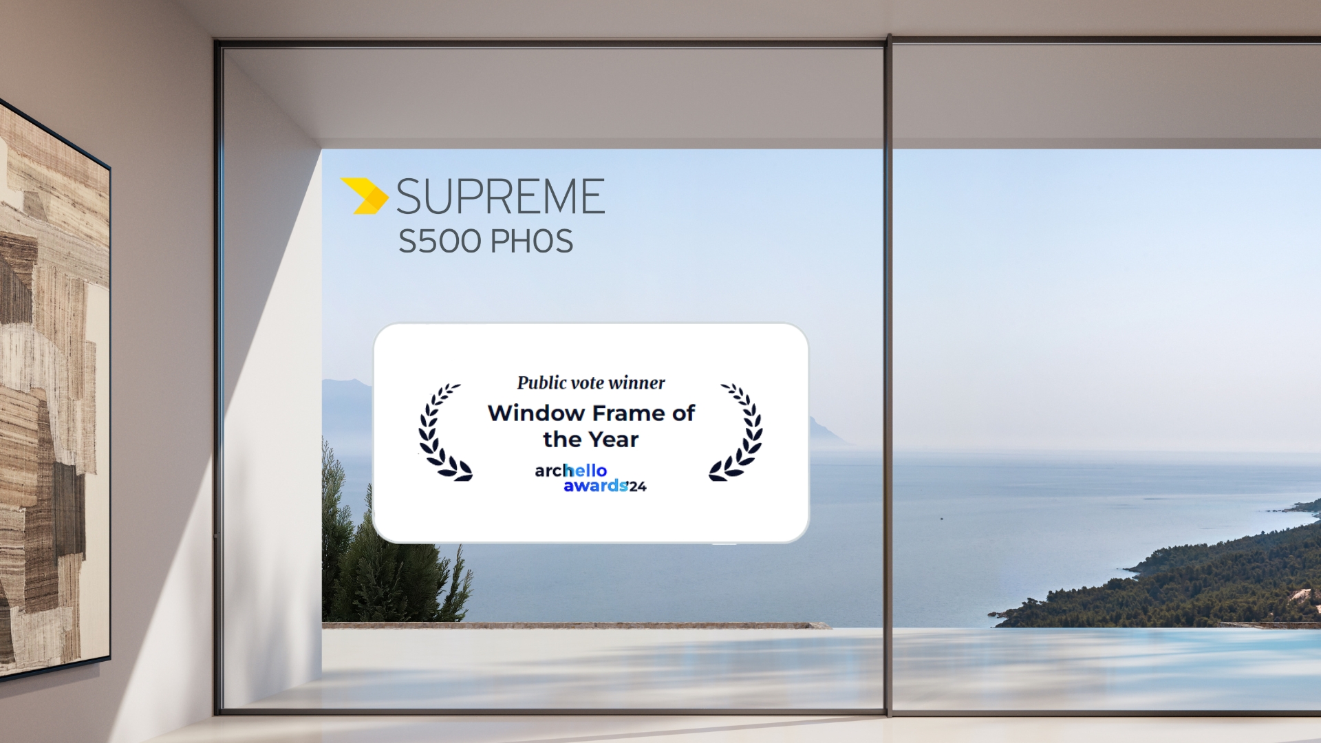 Archello Awards 2024: «Κούφωμα της Χρονιάς» το SUPREME S500 PHOS της ALUMIL 